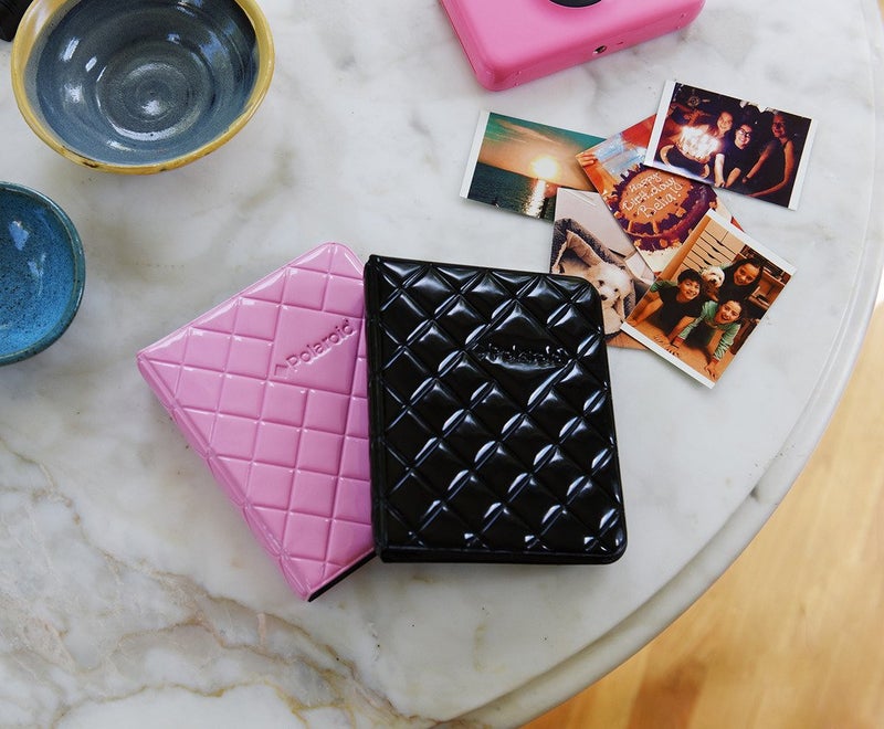 Polaroid ألبوم صور بولارويد بسعة 64 جيب مع غلاف مخملي أنيق، وردي - Image 4